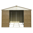 Casetta Box da Giardino 325x319x233 cm in PVC Avorio/Marrone