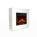 Camino Elettrico da Terra 96x36x90 cm Michelangelo in Legno Bianco      