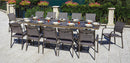 Sedia da Giardino in Alluminio e Textilene Vorghini Crans-Montana Grigio
