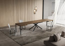 Tavolo Allungabile 130-390x90x74 cm Niket Noce Gambe Antracite