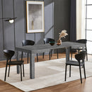 Tavolo da Pranzo Allungabile 120-200x80x76 cm in Legno Effetto Cemento      