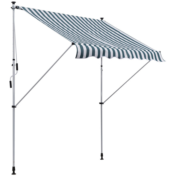 Wandmarkise 200 x 150 cm mit Stützstangen Weiß, Grün prezzo