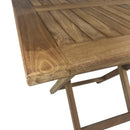 Tavolo Pieghevole Quadrato per Giardino Burraco 80x80 cm Salvaspazio in Teak