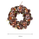Set 2 Corone Natalizie con Bacche Rust Ø30 cm Marrone