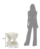 Tavolinetto Z 34x34x45 cm in Mgo Crema      