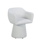 Poltrona Girevole da Soggiorno 59x55x77 cm  in Tessuto Lottie Lottie Ghiaccio