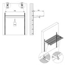 Set 2 Barre Appendiabiti per Armadio Ø27x81,5 cm in Acciaio Emuca Bianco