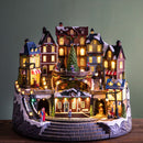 Villaggio Natalizio Piazza Grande Luci Musica e Movimento 42,5 cm in Resina