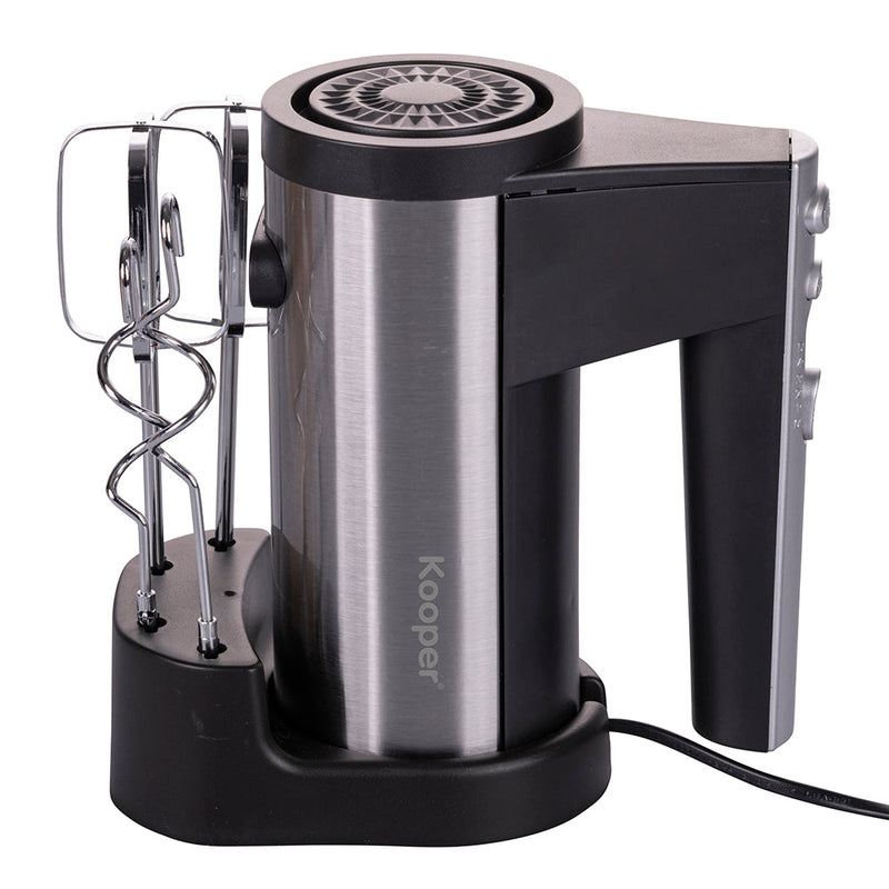 Sbattitore Elettrico Doppie Fruste 5 Velocità 300W Kooper Antonino Nero e Acciaio