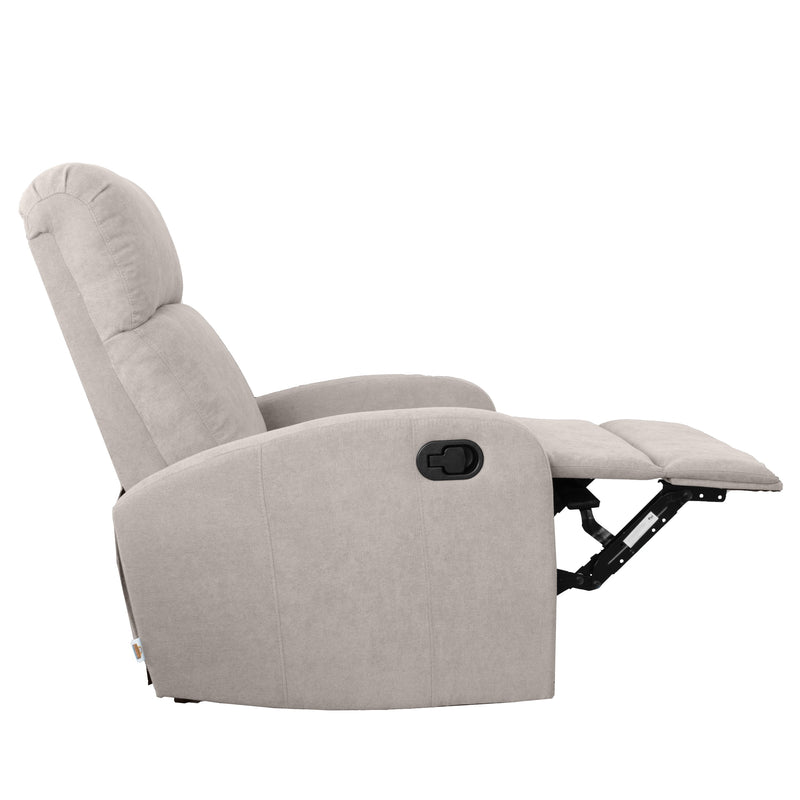 Poltrona Relax Reclinabile Manuale 75x65x101 cm in Tessuto Beige