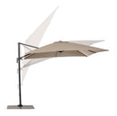 Ombrello a Braccio da Giardino 8 Stecche 300x300x235h cm Telo in Poliestere Siviglia Antracite e Tortora