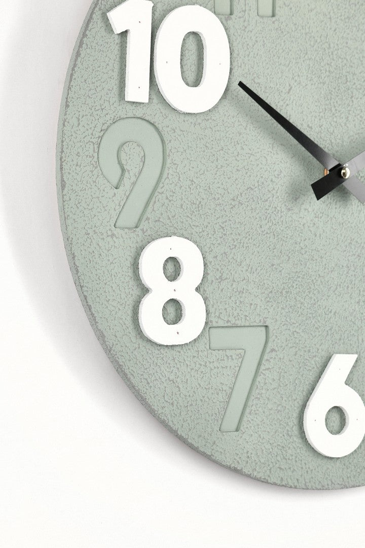 Orologio da Parete  Ø40x4,5 cm in Legno Timing Salvia