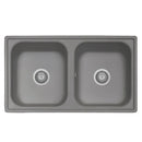 Lavello 86x50 cm 2 vasche croma Samet