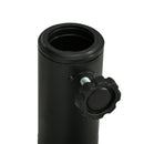 Base per Ombrellone Rotonda da 18kg Ø45x36 cm in HDPE Cemento e Acciaio Nero   