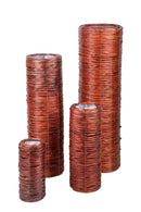 Set 4 Cilindri in Vimini H 112 cm