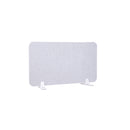 Pannello Fonoassorbente da Banco 80x45 cm Coppia di Piedini con Base D'Appoggio Finitura Grigio    