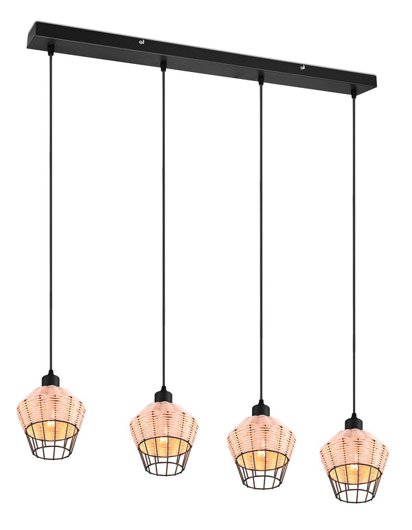 Lampada a Sospensione da Interno Attacco E27 in Tessuto Naturale acquista