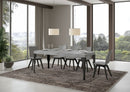 Tavolo Allungabile 120/380x90 cm Paxon Premium Cemento Gambe Antracite      