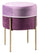 Gepolsterter Pouf Ø41x40 cm in lila und lila Samt