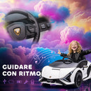 Macchina Elettrica per Bambini 12V con Licenza Lamborghini Sian FKP 37 Bianca