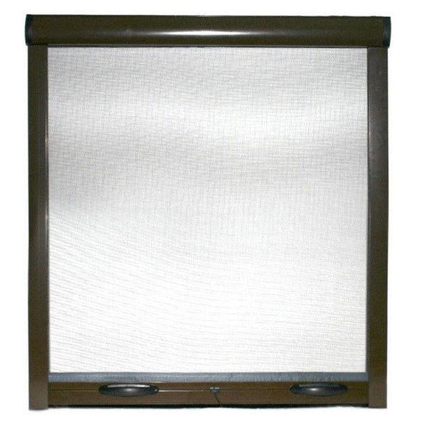 online Roll-Moskitonetz für Fenster aus braunem Aluminium, verschiedene Größen