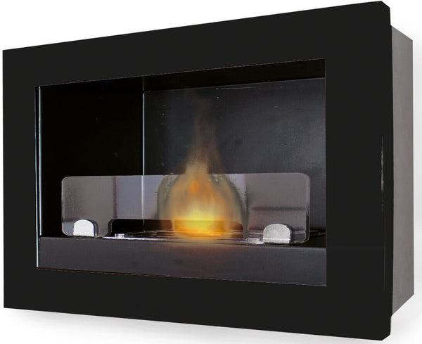 Bioethanol Wandkamin 45x65 cm Karlsen Treviso Schwarz sconto