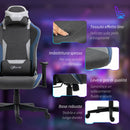 Sedia da Gaming 66x53x128-138 cm Reclinabile a 150°  Blu  