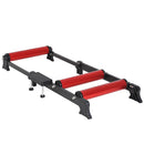 Rullo Bici Allenamento Lunghezza Regolabile Nero e Rosso 54x14.5x93-145 cm 