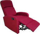Poltrona Relax Reclinabile Manuale 75x65x101 cm in Tessuto Rossa