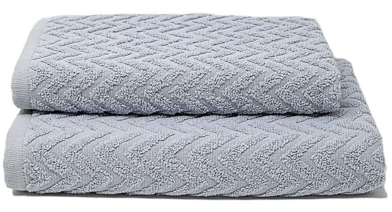 Set Spugna Asciugamani Ospite + Salvietta Sally ZigZag Perla