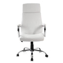 Poltrona da Ufficio Presidenziale New York con Braccioli 62x66x121-131 cm in Pelle Sintetica Bianco      