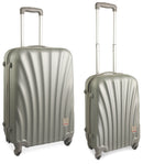 Set 2 Valigie Trolley Rigide in ABS 4 Ruote TSA Soriani Grigio