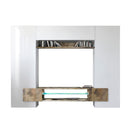 Parete Attrezzata Mobili Soggiorno Mobile TV Pensile 2 Mobili a Colonna TFT Build Bianco e Pero