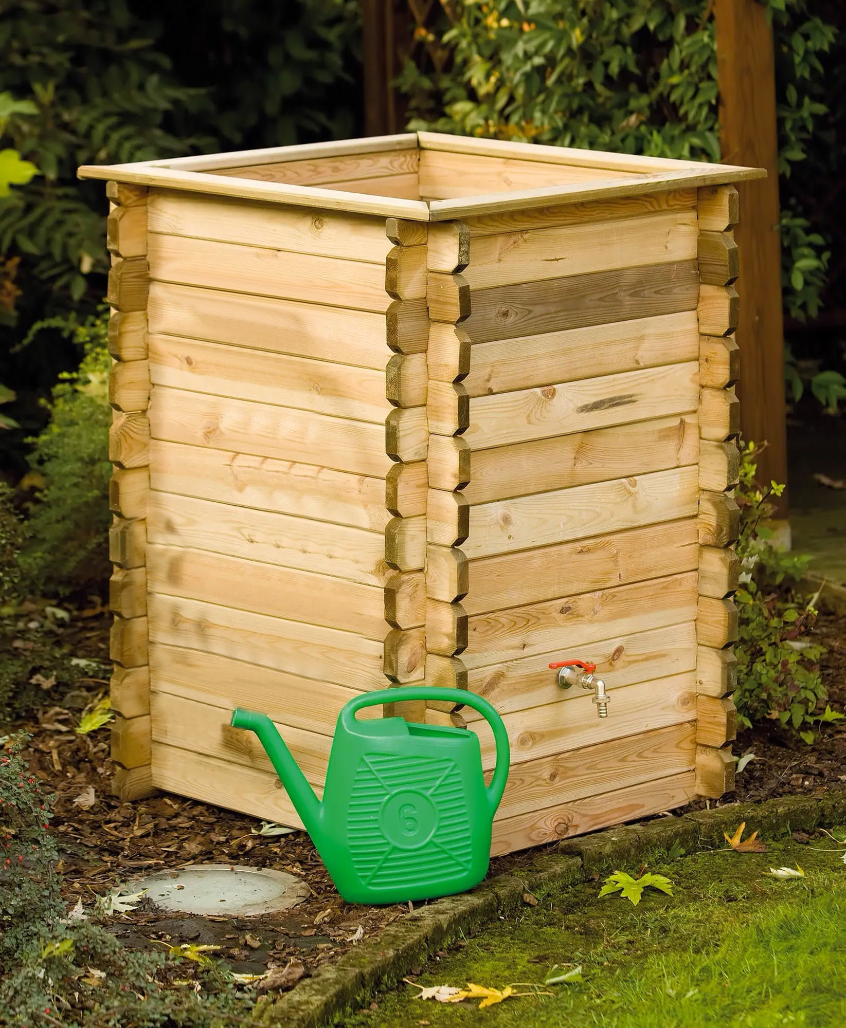 450-Liter-Gartenbrunnen aus Holz...