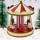Giostra in Metallo Natale Decorazione Addobbo Natalizio Decorativo 19x19x23 cm