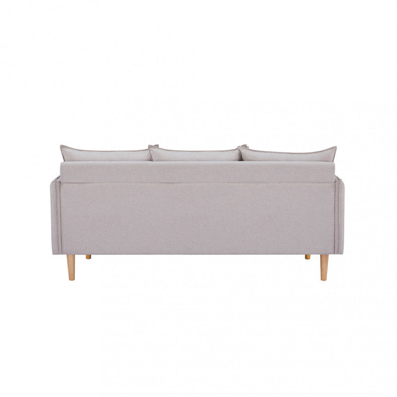 Divano 3 Posti Florin 188x84x51 h cm in Tessuto Beige