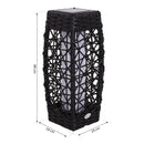 Lanterna Lampada LED da Giardino con Copertura in Rattan Sintetico Caffè 19x19x68 cm 