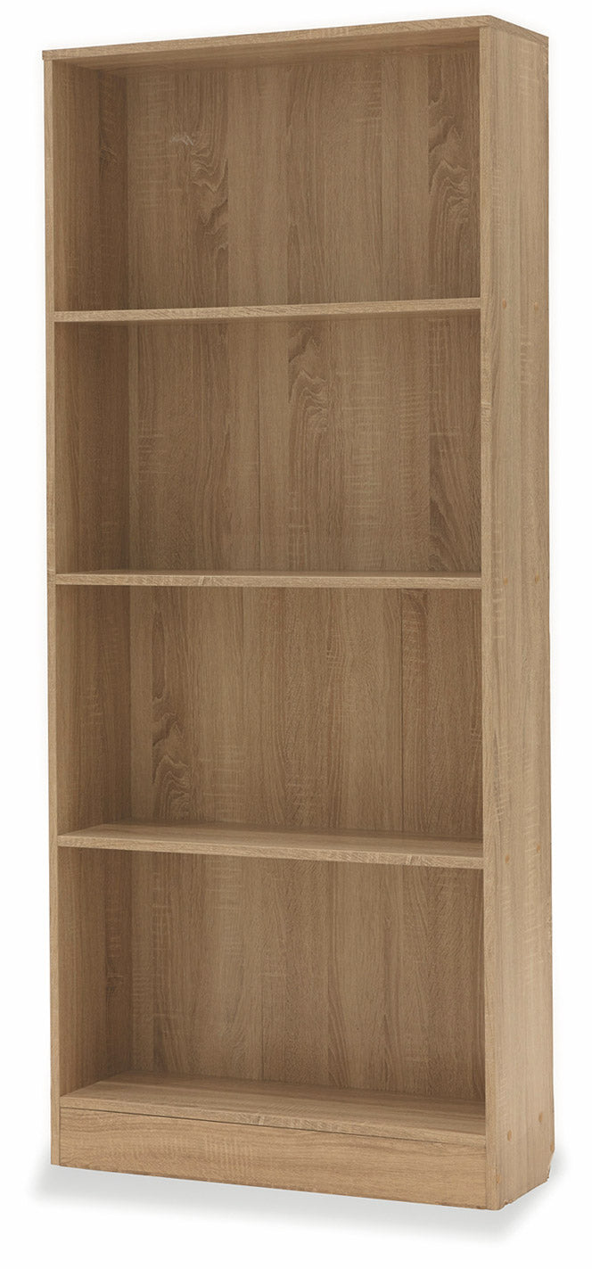 Libreria 4 Ripiani 73x24x170 cm in MDF Soriani Marrone Rovere