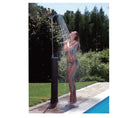 Doccia Solare da Giardino 19 L Base In Pvc e Tubo Superiore In Acciaio Inox Sined Gru Nero 