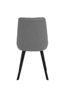 Set 4 Sedie 48x60xH87 cm in Microfibra Fox Grigio Scuro