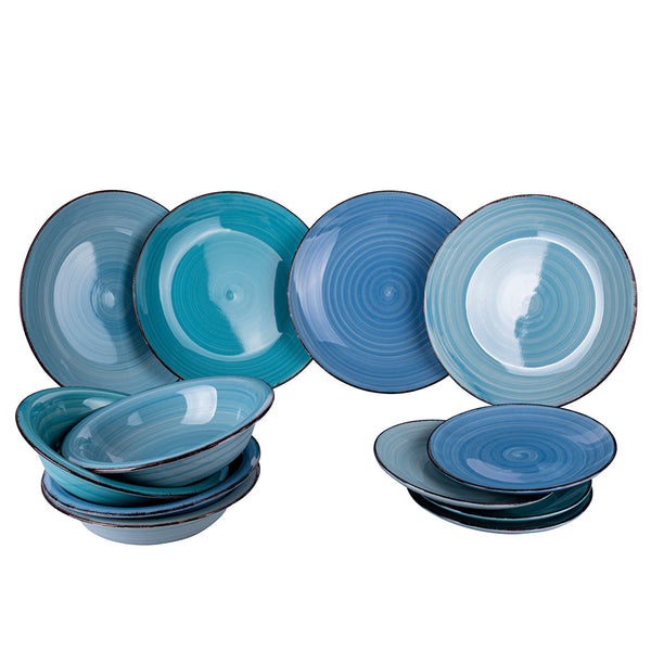 Tafelservice aus Steingut 12 Teile Villa d'Este Home Tivoli Baita Acqua Ocean sconto