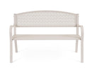 Panchina da Giardino 123x55x84h cm in Acciaio Verniciato Lizette Grigio  
