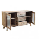 Credenza Dalton 160x48x85 h cm in Pino riciclato Marrone