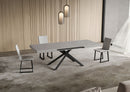 Tavolo Allungabile 140/224x80Cm Niket Cashmere Gambe Antracite      