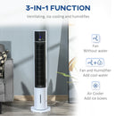 Raffrescatore Ventilatore Evaporativo 3 Litri 60W con Telecomando Bianco