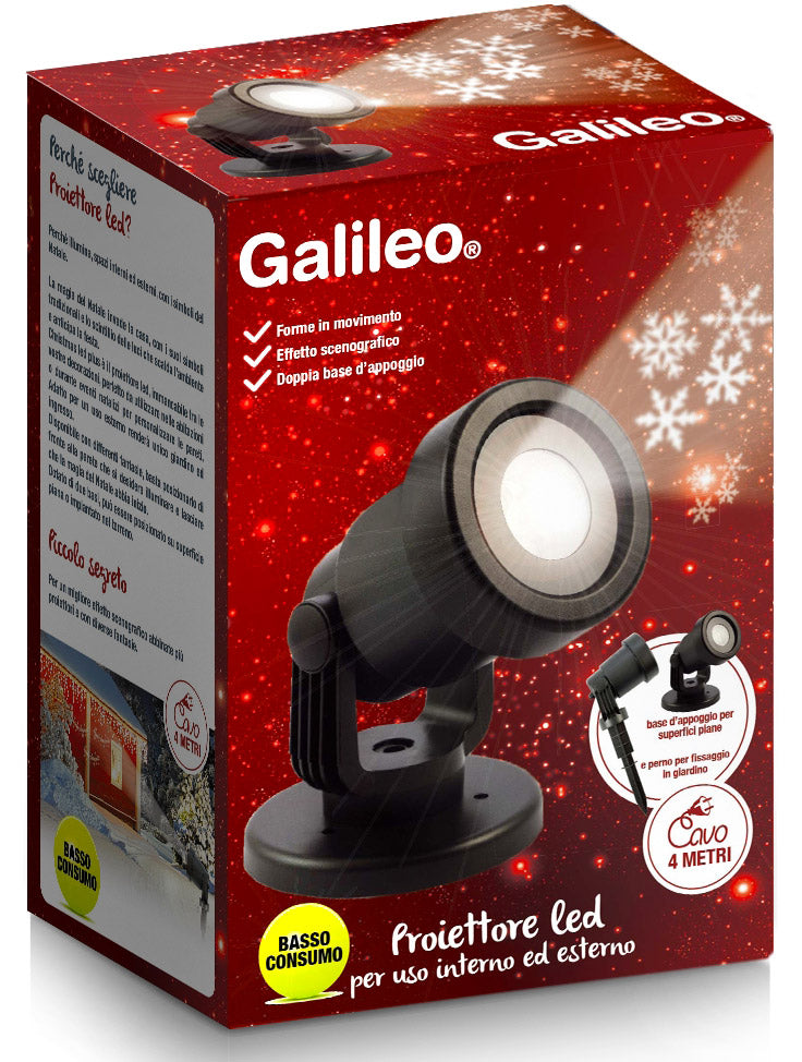 Proiettore Laser a Led Fiocchi di Neve Luci Natalizie da Interno e Esterno Soriani Snowflake Plus