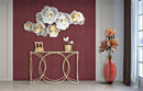 Console Infinity Small 120x40x79 cm in Ferro e Specchio Oro e Nero