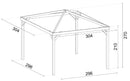 Gazebo da Giardino 3x3m in Legno