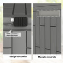 Baule da Giardino 106,5x43x54,5 cm Capacità 227L con Chiusura a Chiave in Resina Impermeabile e Anti UV Grigio      