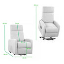 Poltrona Alzapersona Elettrica 1 Motore in Tessuto Tortora